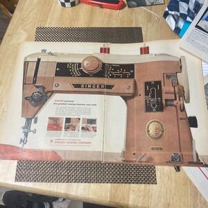 Vintage 1950s Singer 401A Sewing Machine Swanson & Four Roses Print Ads Ephemera